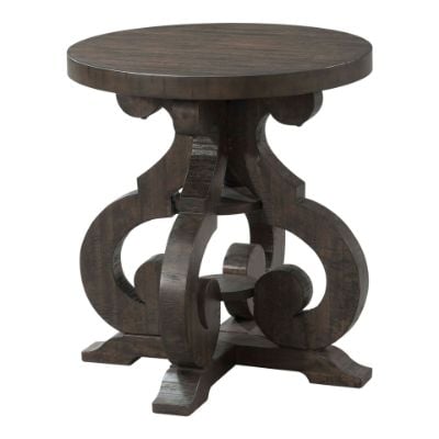 Stone Occasional Round Side Table Charcoal Angled Silo.jpg